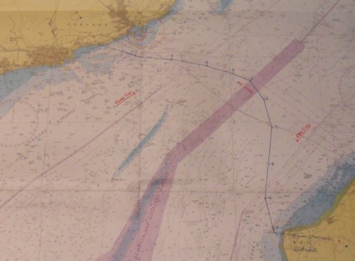 Záznam trasy přeplavby Záznam trasy přeplavby