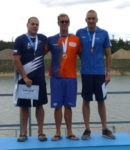 Matěj Kozubek, Jan Micka, Vít Ingeduld - vyhlášení Mistrovství ČR 5 km 2020