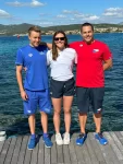 Martin Straka, Julie Pleskotová a Matěj Kozubek na SP Golfo Aranci (Itálie)
