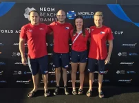 Matěj Kozubek, Denis Borovka, Julie Pleskotová a Martin Straka na SP Neom (Saudská Arábie)